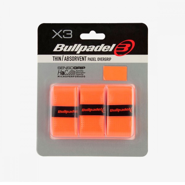 Pack 3 Orange Perforated Bullpadel...