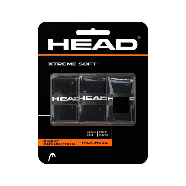 Pack 3 Overgrips head Xtremesoft Black