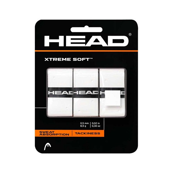 Pack 3 Overgrips head XtremeSoft White
