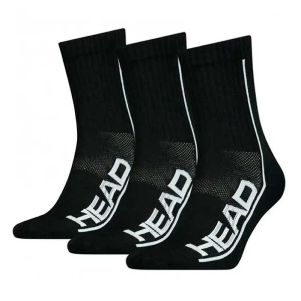 Pack 3 Black Performance Head Socken
