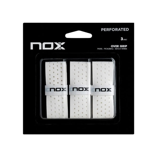 Pack 3 Overgrips Nox Blanco Perforados
