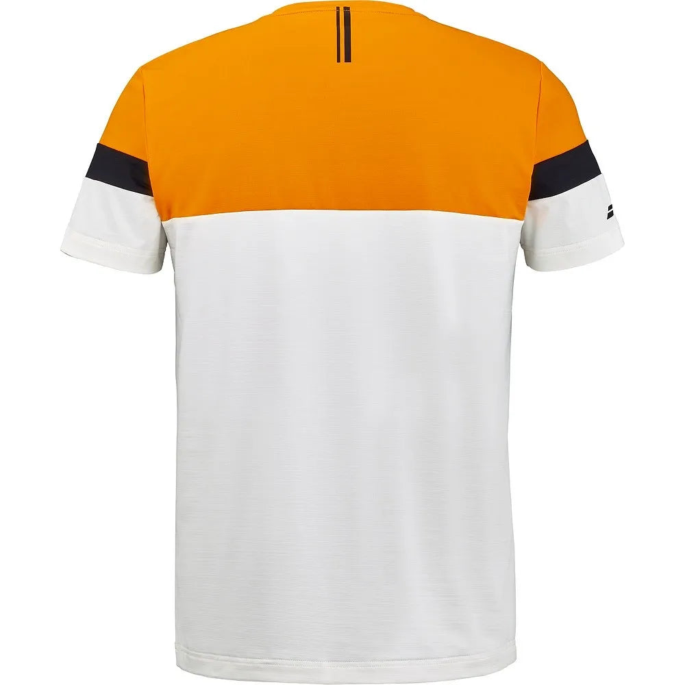 Camiseta Crew Neck Crema/Naranja 26 FW 3